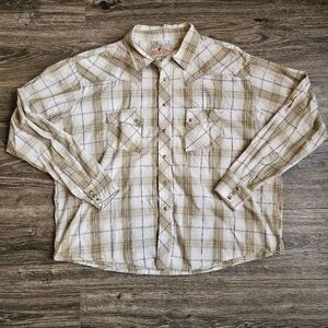 Wrangler Vintage 1990's Men's Pearl Snap Country Western Cowbow Long Sleeve XXL